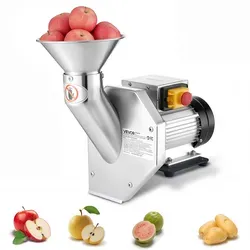 VEVOR Elektrische Obstmühle für Äpfel 550 W, Edelstahl