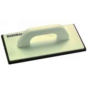 HAROMAC Filzreibebrett 280×140 mm mit Filzbelag | Glätten & Reinigen von Gips-, Kalk- & Zementputz – Für feines Finish auf frischem Putz & Estrich – Kunststoffgriff – Made in Germany