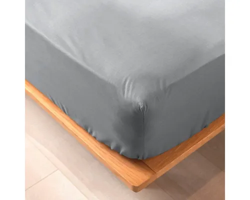 Spannbettlaken Biolina 140 x 190 cm - Grau aus 100% Bio-Baumwolle - Spannbetttücher: Biolina Spannbettlaken in Grau, 100% Bio-Baumwolle für ein natürliches, angenehmes Schlafgefühl. Atmungsaktiv und ideal für empfindliche Haut.