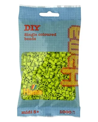 Hama Perlen Tasche | ca.1000 Midi Fuse Perlen | Mosaik Deko Kunst & Basteln für kreative Kinder ab 5 Jahren | Limette