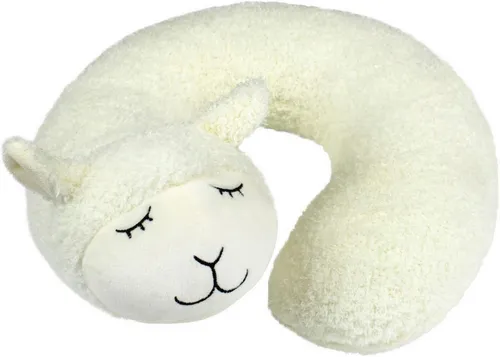 Delindo Lifestyle Nackenhörnchen Kinder, Nackenkissen im Plüsch-Design, 1-tlg., Reisekissen für Auto und Flugzeug, inkl. Reisebeutel