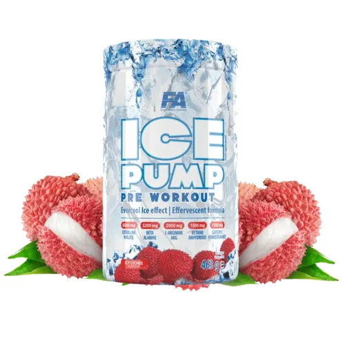 FA Nutrition Ice Pump Booster - Pre-Workout mit Kühleffekt - Aminosäure Beta-Alanin, steigert die Leistungsfähigkeit und sorgt für einen erfrischenden Kühleffekt beim Training, ideal für Bodybuilding und Fitness.