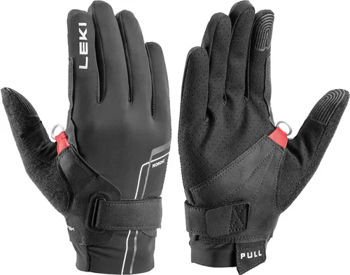 LEKI Nordic Move Shark Handschuhe schwarz-gelb-weiß 8.0 von LEKI