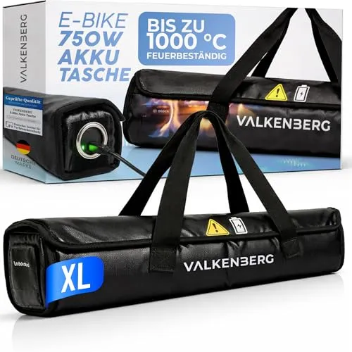 VALKENBERG E-Bike Akku Tasche – Feuerfeste Akkubox für E-Bike Akkus