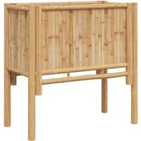 vidaXL Garten-Hochbeet Braun 70 x 35 x 70 cm aus Bambus - Hochbeet aus wetterfestem Bambus, ideal für Balkon oder Garten. Bringt deine Pflanzen stilvoll zur Geltung und unterstützt nachhaltiges Gärtnern.