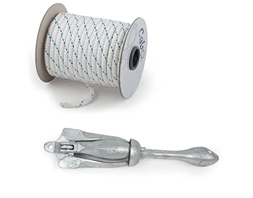 wellenshop Anker 2,5 kg + Ankerleine 30 m Ø 8 mm