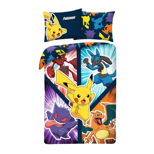 Pokémon Gangar Bettbezug 140 x 200 cm - Bettwäsche für Pokémon-Fans, aus 100% Baumwolle, mit doppelseitigem Druck und extra großem Kissenbezug – ideal für ein stylisches Schlafzimmer!