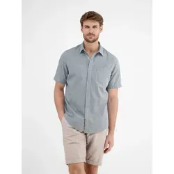 LERROS Halbarmhemd mit Leinenanteil – Herren Kurzarmhemd XXL, crispy blau
