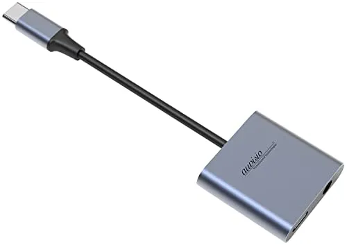auvisio Kopfhörer-Adapter USB-C auf 3,5-mm-Klinke, Headset- und Ladefunktion