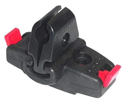 KLICKfix Satteladapter mit Seilschlosshalter, Schwarz, One Size - Praktischer Satteladapter für Seilschlösser, ermöglicht eine schnelle und sichere Befestigung. Passt an Renn- und Sportsättel, ideal für den unkomplizierten Einsatz beim Radfahren.