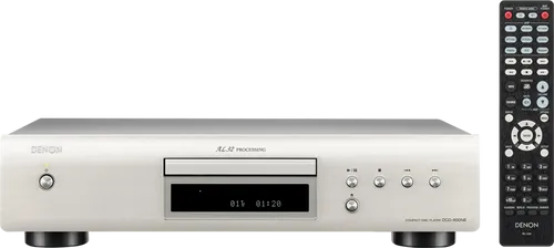 Denon DCD-600NE Silber - Hochwertiger CD-Player mit AL32 Processing, vibrationsbeständig für optimale Klangqualität und inklusive Fernbedienung