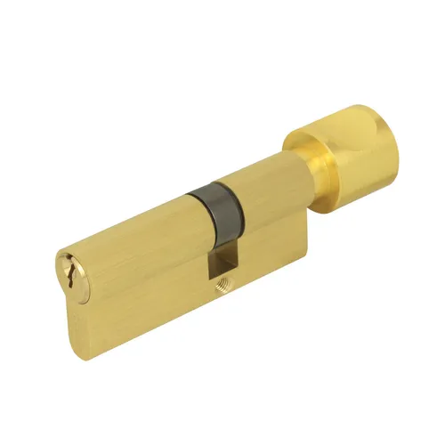 DOMINO SCHLIEßZYLINDER DMO 80 MM 35/45 PROFILZYLINDER 3 SCHLOSS GOLD MESSING