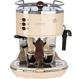 De Longhi Icona Vintage ECOV 311.BG - Retro Espresso Siebträgermaschine mit manuellem Milchaufschäumer, 15 bar Druck für perfekten Espresso und elegantes Design