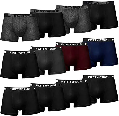 MERISH | FortyFour Boxershorts Herren 12er Pack S-7XL Unterwäsche Unterhosen Männer Men Retroshorts (M, 718a 12er Set Mehrfarbig)