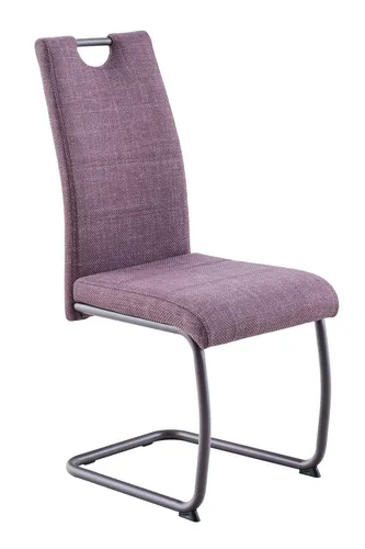 Hela Freischwinger Esszimmerstuhl Florenz, Webstoff Wildberry, ergonomische Lehne