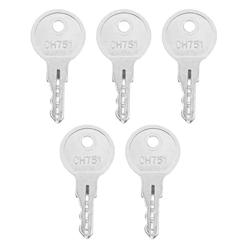 eMagTech Set mit 5 Schlüsseln CH751, Kompatibel mit Hillman, Hyoko, Grainger, Southco, Spectrum, Hunter, Rainbird. Ersatzschlüssel, Kompatibel mit Wohnmobilen, Aufbewahrungsfächern