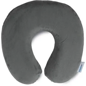 Petex Nackenkissen Velours, 44490018, aus Memory-Schaum, grau, U-Form