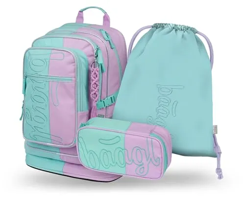 Baagl Schulrucksack Set Mädchen 3 Teilig