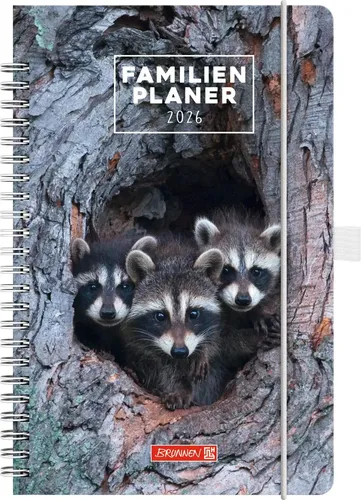 BRUNNEN 1070290026 Buchkalender Familienplaner 2026 Animal A5, Papier | Buch