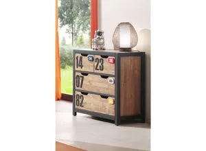 Vipack Kommode 4 Schubladen Alex in schwarz von Vipack