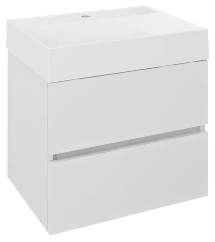 Sapho Waschbeckenunterschrank ODETTA 57x50cm in Weiß Glanz - Eleganter Waschbeckenunterschrank von SAPHO in Weiß Glanz, ideal für Ihr Badezimmer. Mit Soft Close Funktion für leises Schließen der Schubladen und optimaler Stauraum.