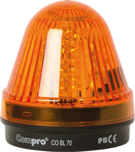 COBL70AL0242F - LED-Signalleuchte CO BL 70, gelb, 2 F - Compro Signalleuchte mit robuster Konstruktion und IP65 Schutzklasse, ideal für Sicherheits- und Warnsignale in Industrie und öffentlichen Bereichen. Langlebige LED-Technik mit ca. 50.000 Stunden Lebensdauer.