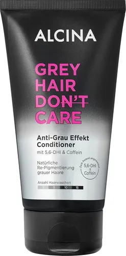 Alcina GREY HAIR DON'T CARE Anti-Grau Effekt Conditioner 150 ml - Innovativer Conditioner mit Re-Pigmentierungs-Technologie für schrittweise dunklere Haare und weniger graue Strähnen. Perfekte Pflege und Farbleistung in einem!