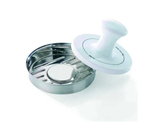 GEFU Grillschale Party Burgerpresse SPARK klein, Edelstahl, Porzellan