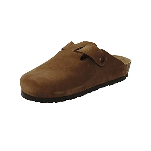 Rohde Herren Pantoffel Clog Grado 6694 - Komfortable Leder Hausschuhe - Herren-Pantoletten aus weichem Veloursleder mit gepolsterter Decksohle für optimalen Tragekomfort und rutschfester EVA-Sohle – ideal für entspannte Stunden zu Hause.