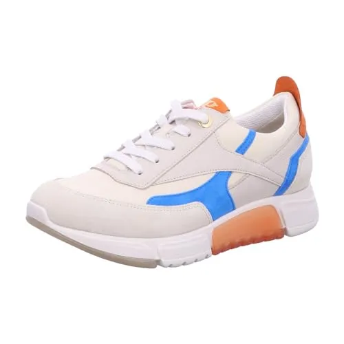 Paul Green Damen Sneaker 5335 Beige Gr. 38.5 - Hochwertige Veloursleder-Sneaker mit herausnehmbarer Lederdecksohle, ideal für Komfort und Stil im Alltag.