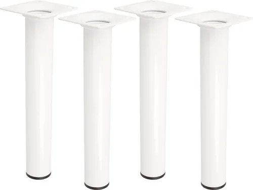 4er Set Möbelstützen Weiß Möbelbeine Höhe 200mm Möbelfüße Tischbeine Couchfüße ø 30mm Schrankfüße