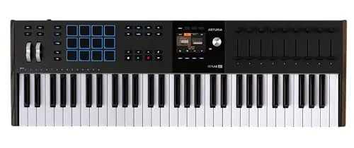 Arturia KeyLab 61 MK3 Black: Professioneller MIDI Controller - Audio-Controller mit semi-gewichteter Tastatur und berührungsempfindlichen Reglern, ideal für professionelle Musikproduktion und kreative Projekte.