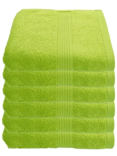 Julie-Julsen Handtuchset apfelgrün, 50 x 100 cm, 6 Stück von Julie Julsen