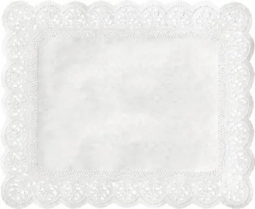 Spitzenpapiere 100 Stück, eckig 40 cm x 30 cm weiss