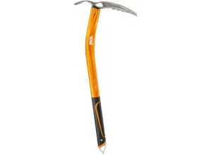 Petzl Summit EVO Eispickel mit Schaufel – Gelb-66 - Trekkingzubehör für Bergsteiger, ausgestattet mit einer praktischen Schaufel für vielseitige Anwendungen im Schnee und Eis.