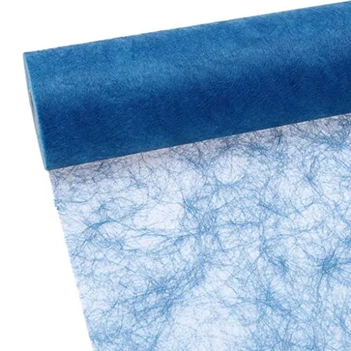 Deko AS GmbH Sizoflor Tischband Mittelblau 20 cm Rolle 25 Meter - Tischläufer aus Polyester in stilvollem Mittelblau, ideal für festliche Anlässe und Dekorationen.
