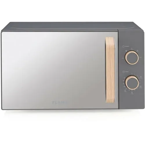 Mikrowelle FLAMA 1832FL, 20 l, 700 W, S/Grill, Glas/Grau
