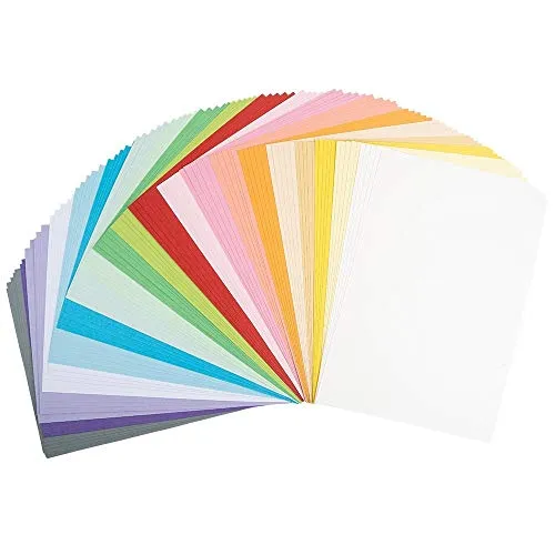 Ideen mit Herz Tonkarton groß | DIN A4 | stabile Qualität | 220g/m² | 20 Farben | 100 Bogen | Bastelpapier, Bastelkarton, Tonpapier, Fotokarton, buntes Papier (Pastell Farben)