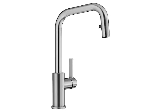 Blanco Jandora-S Küchenarmatur - Armaturen aus massivem gebürstetem Edelstahl, modernes Design mit hohem Auslauf für einfaches Befüllen von Töpfen und Vasen.