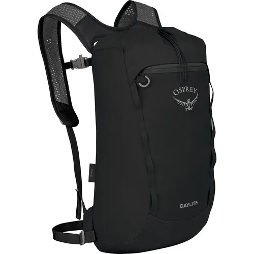 Osprey Daylite Cinch Pack black (1) O/S - Daypack mit Zugband-Verschluss für schnellen Zugriff, ideal für Alltag und Outdoor. Hergestellt aus nachhaltigem, recyceltem Material mit bluesign-Siegel, inkl. Trinkblasenfach und Sicherheitssteckfach.