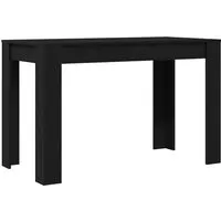 vidaXL Esstisch Schwarz Eichen-Optik 120x60 cm - Moderner Esstisch aus Holzwerkstoff mit glatter Oberfläche, ideal für Esszimmer oder Küche. Pflegeleicht und stabil, bietet er Platz für Speisen und Deko.