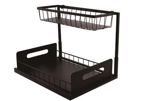 Cheffinger Küchenorganizer-Set Organizer Regal Unterschrankregal Badezimmer Küche Metall Cheffinger