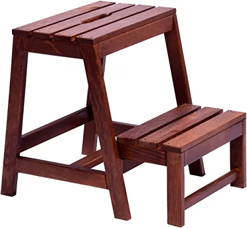 dobar® Green Label 29731FSC Multifunktionshocker Massivholz - Gartenhocker, klappbar und vielseitig einsetzbar als Tritthocker oder Sitzgelegenheit, aus FSC-zertifiziertem Buchenholz für nachhaltige Nutzung.