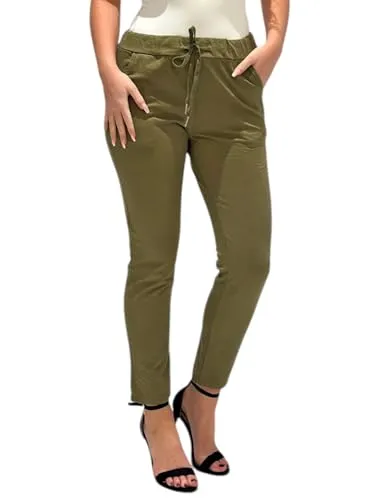 Mississhop 354 Jogginghose Damen - Sport-Jogginghose für Damen aus 95% Baumwolle, atmungsaktiv und bequem für Freizeit oder Sport, in angesagtem Slim Fit Design mit praktischen Seitentaschen.