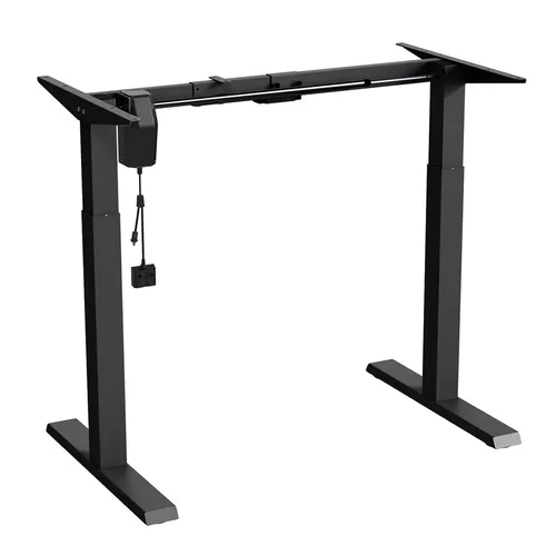 Höhenverstellbarer Elektrischer Sitz-Steh-Schreibtisch Schwarz - Tische mit einfacher Montage und elektrischer Höhenanpassung von 73cm bis 123cm. Ideal für ergonomisches Arbeiten im Büro oder Home Office.