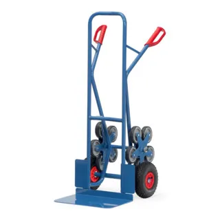 fetra Treppenkarre TK 1328 - 200kg Tragkraft mit 30x48cm Schaufel - Sackkarren mit stabiler Schweißkonstruktion und pulverbeschichteter Stahlblechschaufel. Ideal für den sicheren Transport runder Güter dank 2 Lufträdern und ergonomischen Sicherheitsgriffen.