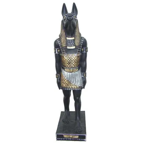 Ägyptische Figur Anubis - Dekorative Statue aus Kunststoff, 100 cm - Imposante Anubis-Figur aus robustem Kunststoff, ideal für kreative Raumgestaltungen. Mit einer Höhe von 100 cm bringt sie antiken ägyptischen Flair in Ihr Zuhause.