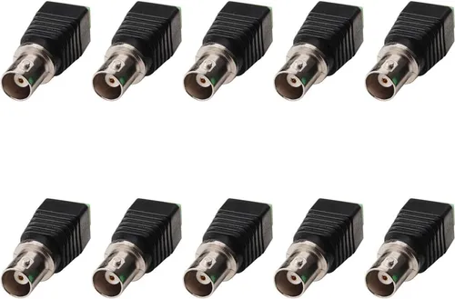 DC BNC Cinch Klinke Steckverbinder Stecker Buchse Adapter Kupplung Schraubklemme - Typ: BNC - Variante: BNC Buchse - Menge: 10 x Buchse
