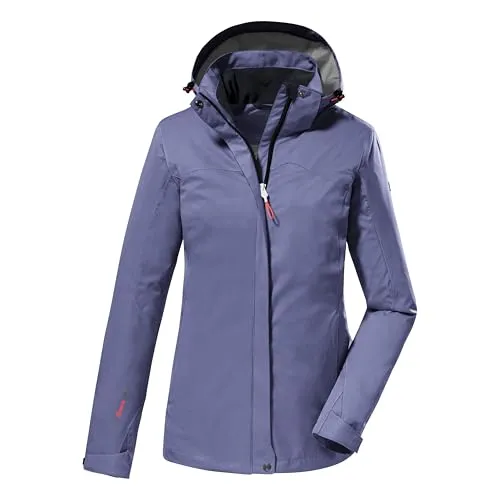 Killtec KOS 133 WMN Outdoorjacke - Funktionsjacke für Damen, wasser- und winddicht mit abnehmbarer Kapuze, ideal für aktive Outdoor-Abenteuer, PFAS-frei und sportlicher Stil.