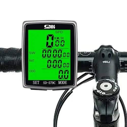 Kabelloser Fahrradcomputer mit 31 Funktionen – 2,0 Zoll LCD-Display
